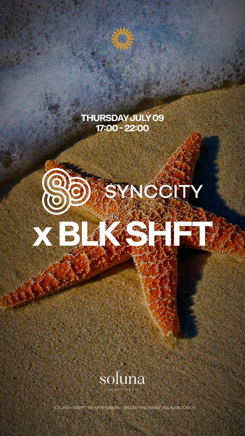 Soluna Beach Club Zürich — event flyer